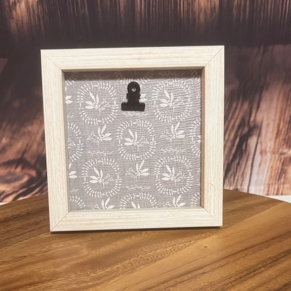 Elegant Cream and Gray Picture Frame